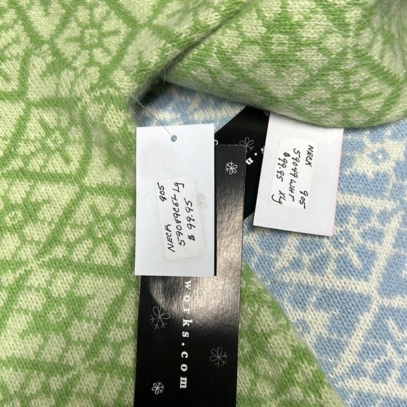 Neckworks  pullover 50 wool 40angora spring colors geometric design NWT. - Picture 16 of 17